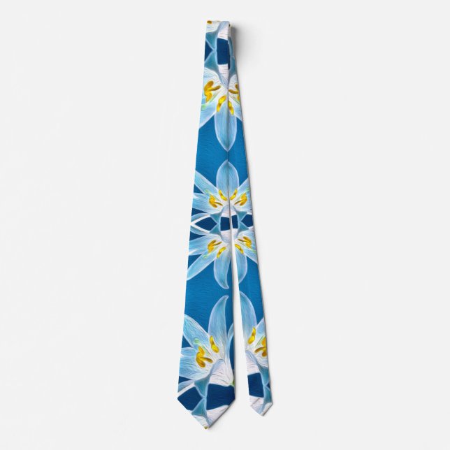 Corbata Patrón de Lily Azul (Anverso)
