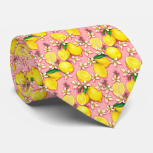 Corbata Patrón de limón cítrico