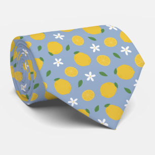 Corbata Patrón de limón cítrico