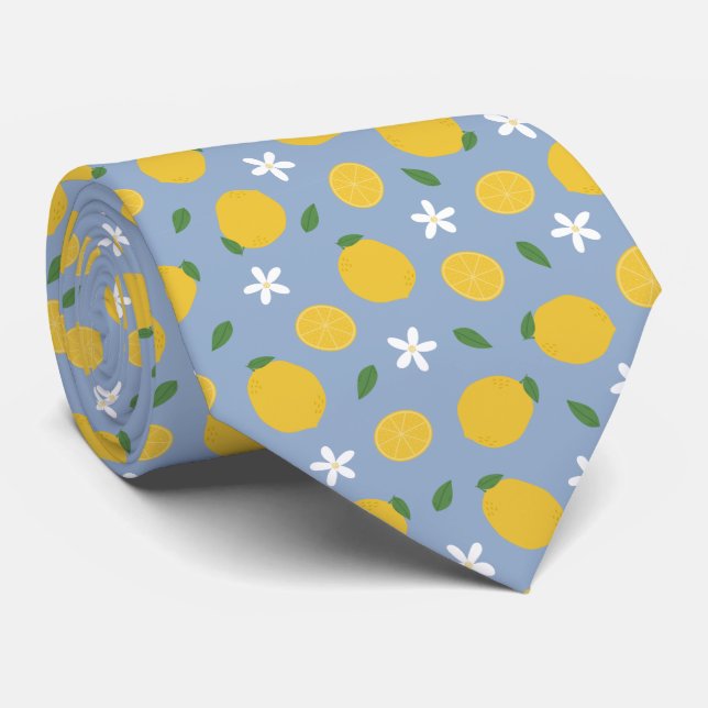 Corbata Patrón de limón cítrico (Enrollado)