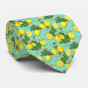 Corbata Patrón de limón cítrico