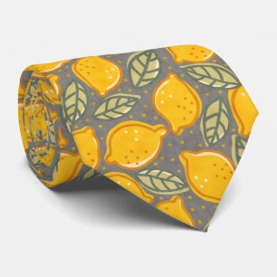 Corbata Patrón de limón cítrico