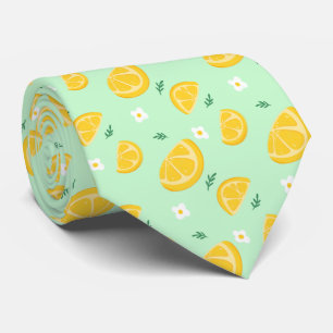 Corbata Patrón de limón cítrico