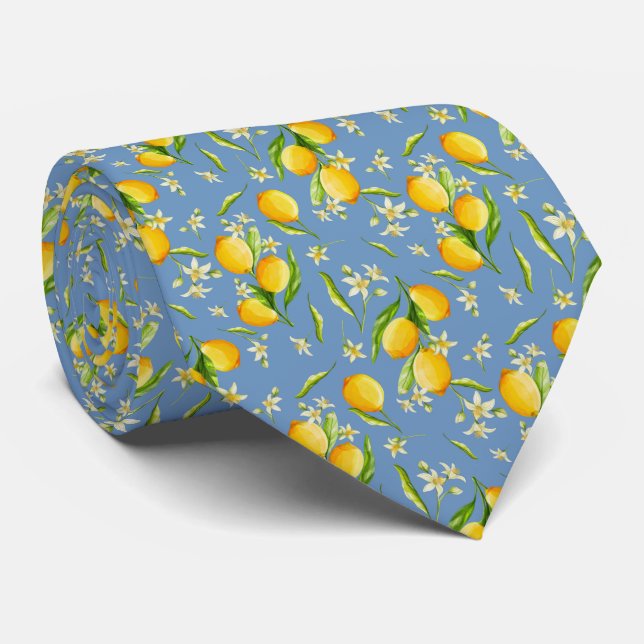 Corbata Patrón de limón cítrico (Enrollado)