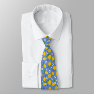Corbata Patrón de limón cítrico