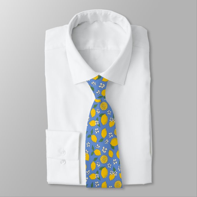 Corbata Patrón de limón cítrico (Atado)