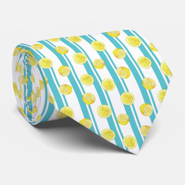 Corbata Patrón de limón cítrico (Enrollado)