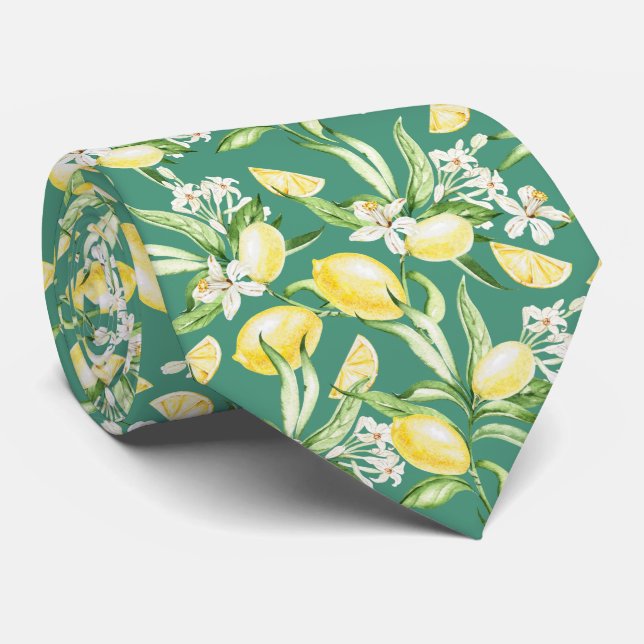 Corbata Patrón de limón cítrico (Enrollado)