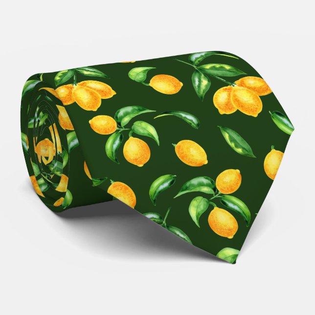 Corbata Patrón de limón cítrico (Enrollado)