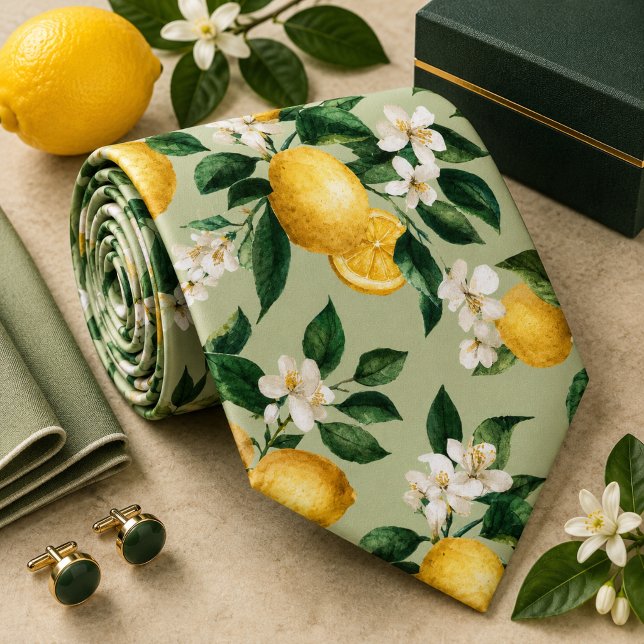Corbata patrón de limón cítrico (Subido por el creador)
