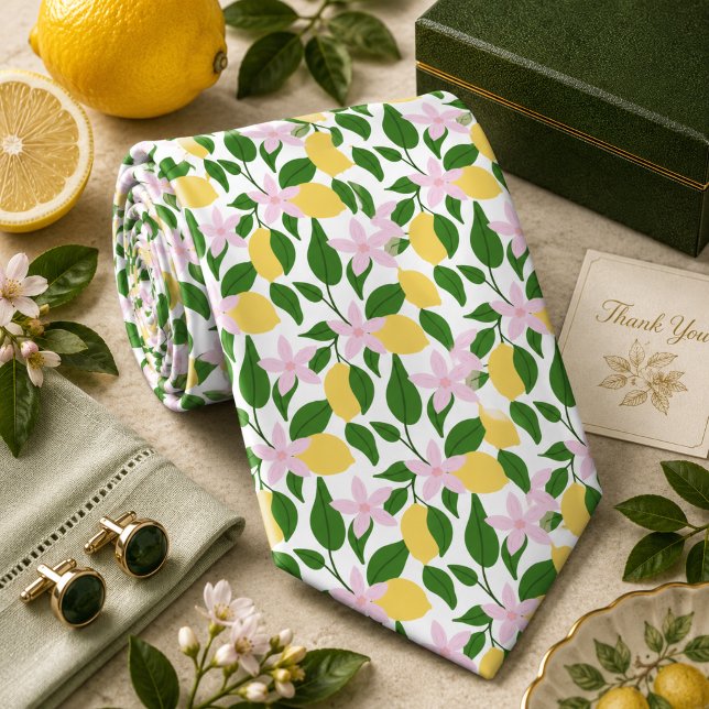Corbata patrón de limón cítrico (Subido por el creador)