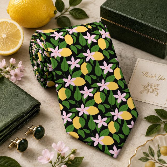 Corbata patrón de limón cítrico (Subido por el creador)