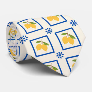 Corbata Patrón de limón cítrico