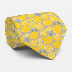 Corbata Patrón de limón cítrico