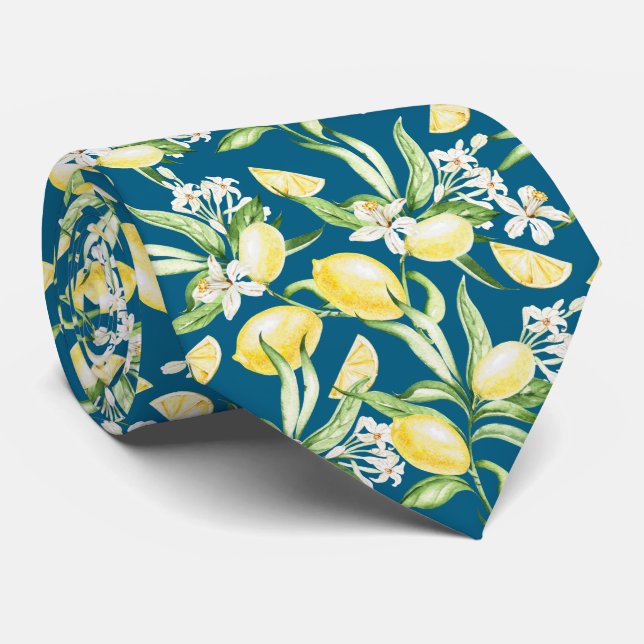 Corbata Patrón de limón cítrico (Enrollado)