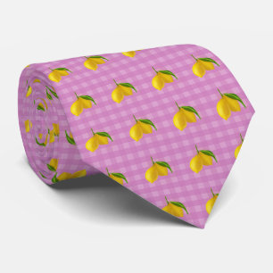 Corbata Patrón de limón cítrico