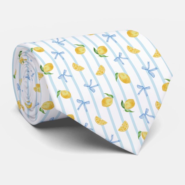 Corbata Patrón de limón cítrico Coquette (Enrollado)