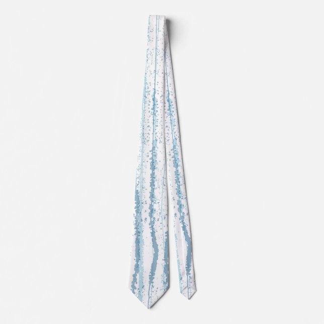 Corbata Patrón de línea de acuarela azul (Anverso)