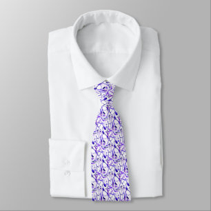 Corbata Patrón de líneas abstractas de acuarela violeta li