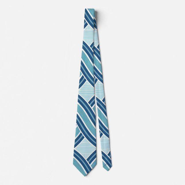 Corbata Patrón de líneas azules (Anverso)