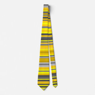 Corbata Patrón de líneas/rayas amarillas y grises
