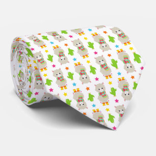 Corbata Patrón De Llamas, Llamas Cutas, Alpacas, Cactus