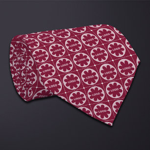 Corbata Patrón de logotipos redondos de Borgoña