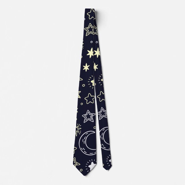 Corbata Patrón de Luna Estrellada (Anverso)