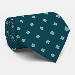 Corbata Patrón de lunares de diamante de color turquesa pr