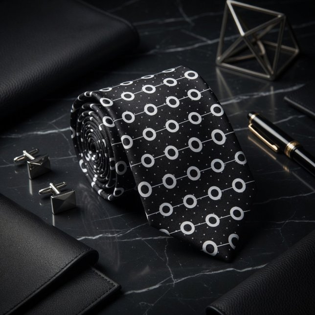 Corbata Patrón de lunares de órbita de medianoche (Subido por el creador)
