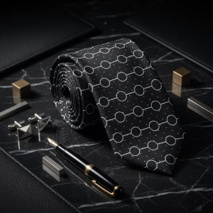 Corbata Patrón de Lunares Micro Grid de Sombra