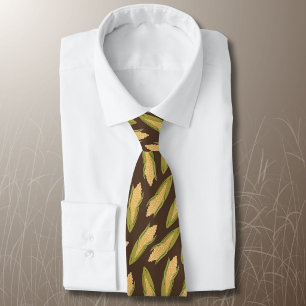 Corbata Patrón de maíz en marrón Agricultor