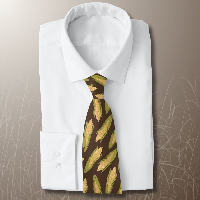 Corbata Patrón de maíz en marrón Agricultor (Subido por el creador)