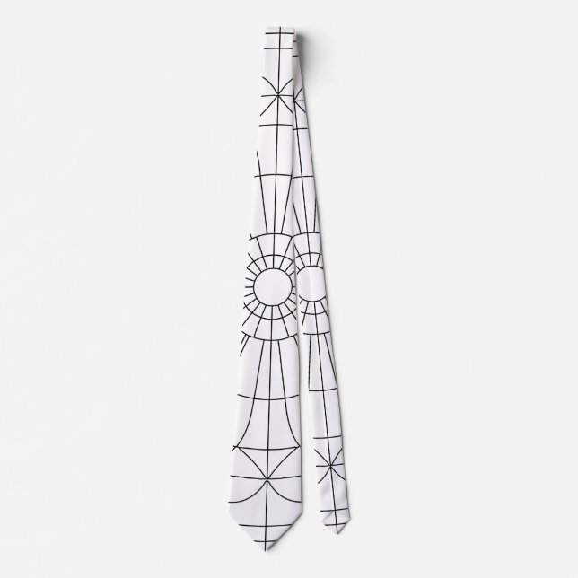 Corbata Patrón de Mandala Geométrico (Anverso)