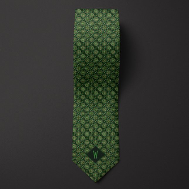 Corbata Patrón de Mandala Verde (Subido por el creador)