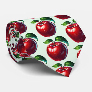 Corbata Patrón de manzana en mosaico fruta