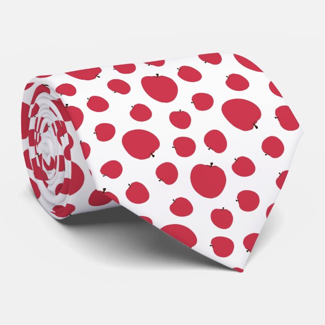 Corbata Patrón de manzana roja (Enrollado)