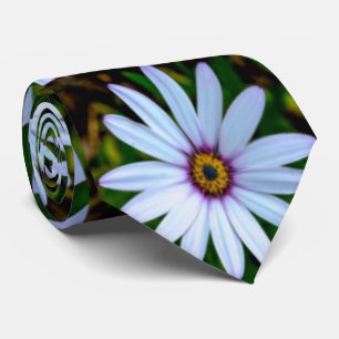 Corbata Patrón de margarita blanca