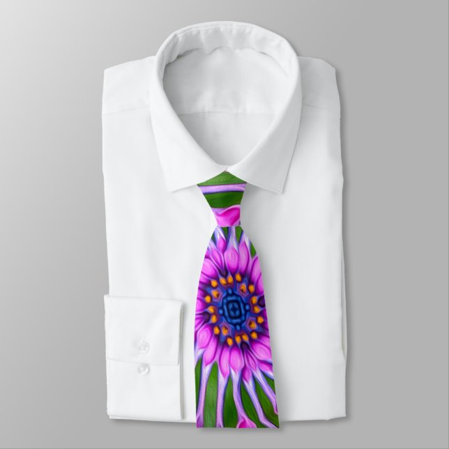 Corbata Patrón de margarita estética (Atado)