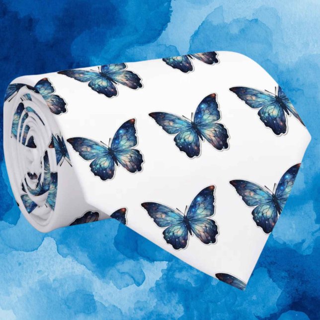 Corbata Patrón de Mariposa Azul (Subido por el creador)