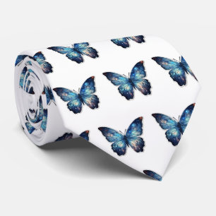 Corbata Patrón de mariposa azul