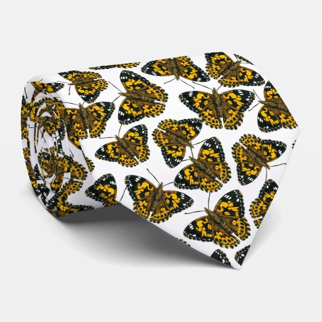 Corbata Patrón de mariposa de dama pintada (Enrollado)