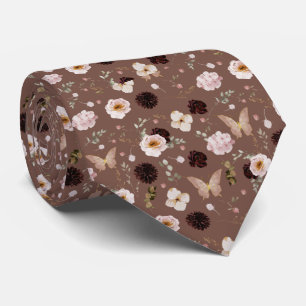Corbata Patrón de mariposa de polilla floral
