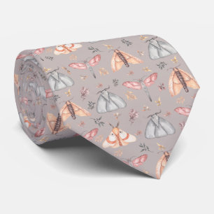 Corbata Patrón de mariposa de polilla floral