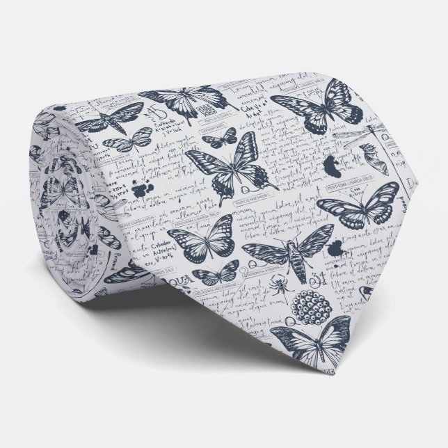 Corbata Patrón de mariposa de polilla mística (Enrollado)