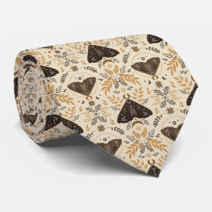 Corbata Patrón de mariposa polilla vintage