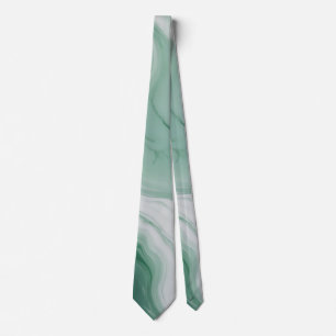Corbata Patrón de mármol abstrato de color verde pastel, b