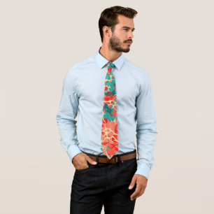 Corbata Patrón de mármol boho , estilo boho asiático