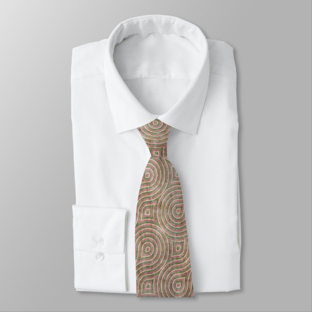 Corbata Patrón de mauve retro (Atado)