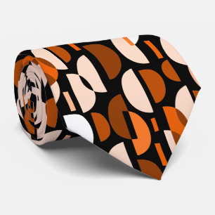 Corbata Patrón de media luna 010921 - Naranja